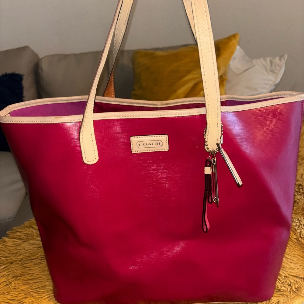 Coach red Tote Bag